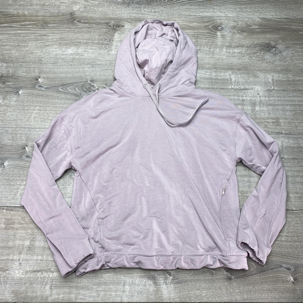 Lululemon Hoodie Womens 6 Purple Lightweight Jersey Pullover Zip Pocket Athletic